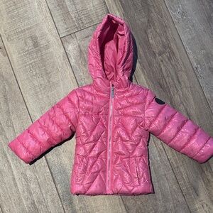 Kensie Shimmering Pink Puffer Jacket